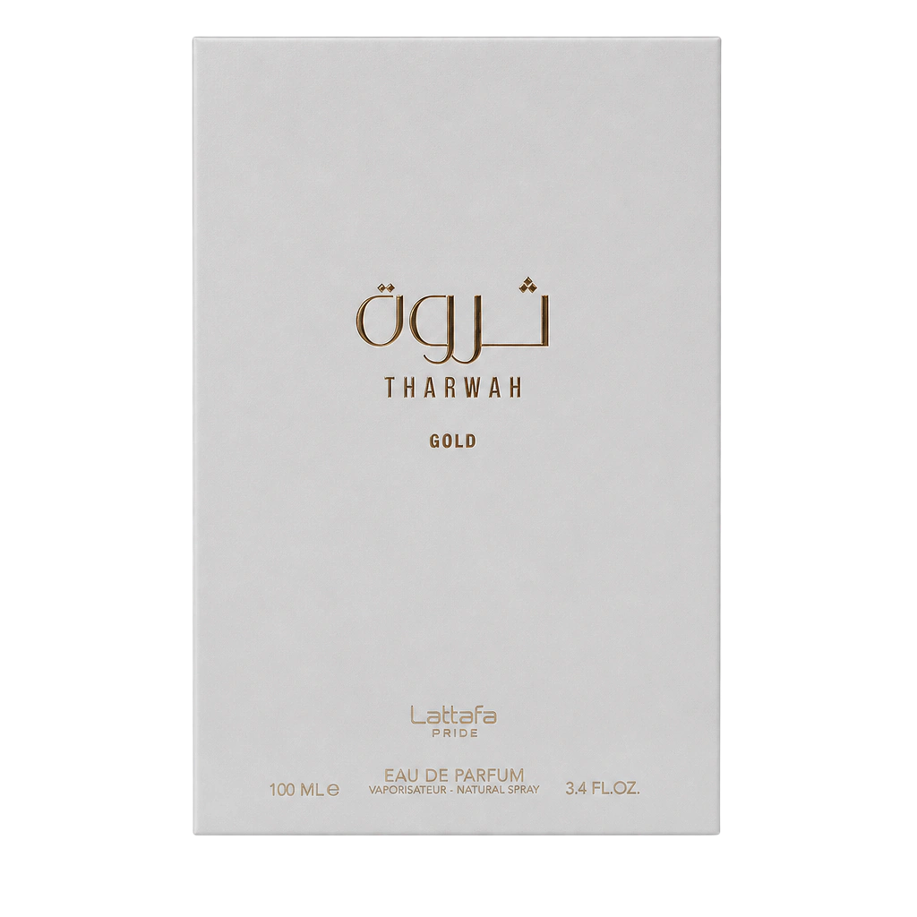 Perfume Árabe Tharwah Gold Lattafa Feminino Eau de Parfum 100ml