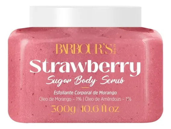 Esfoliante Corporal Morango Barbours 300g Pote Morango