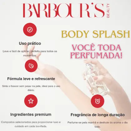 Body Splash Roses - Deo Colônia - Barbour's Beauty - 200 Ml - Spray