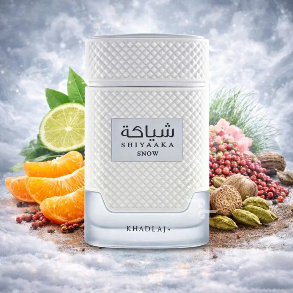 Perfume Árabe Shiyaaka Snow Khadlaj Perfumes Compartilhável