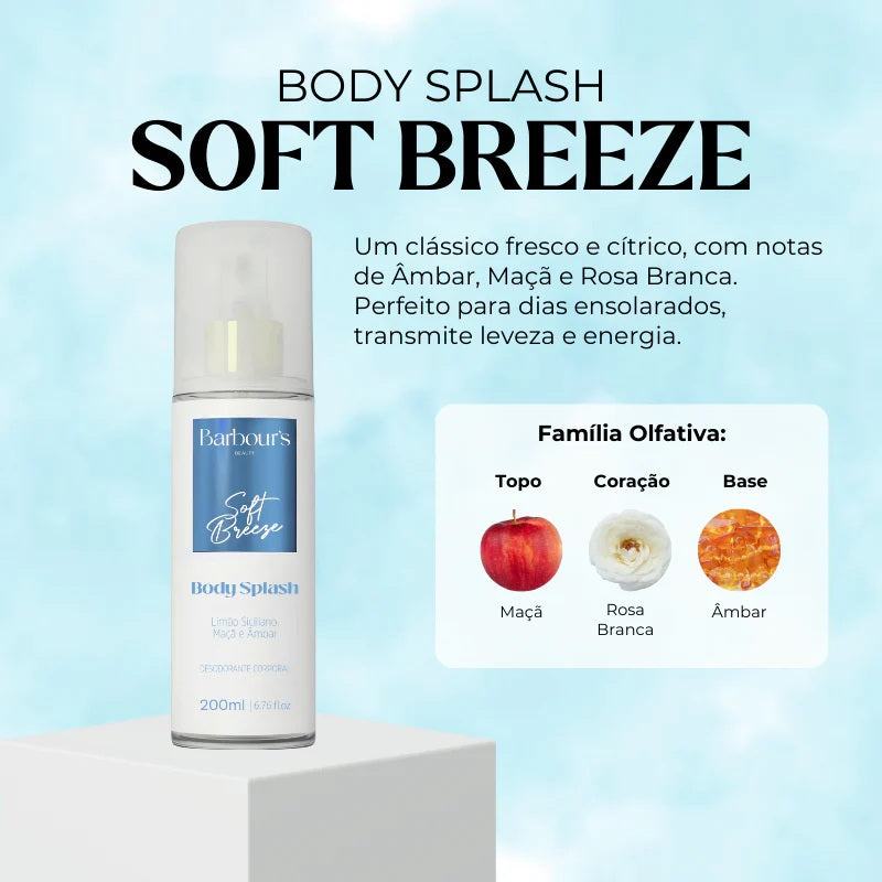 Body Splash Soft Breeze Deo Colônia 200ml Barbour's Beauty